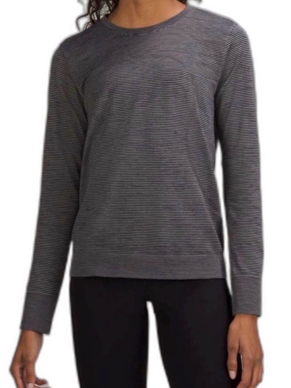 NWOT Lululemon Athletica Swiftly Relaxed Long Sleeve in Black/Grey OLD VERSION